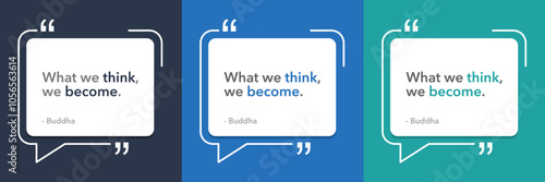 3 Banner Quotes Sayings Infographic. Social Media Post Design Templates. Empty Quote, Sayings and Text Box. Vector illustration.