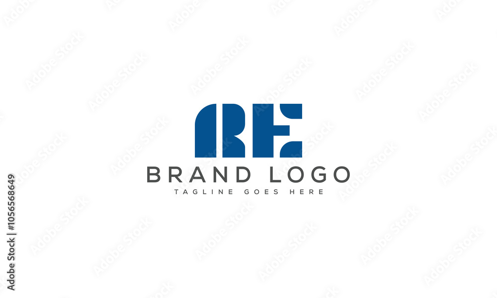 Obraz premium RE logo design vector template design for brand.