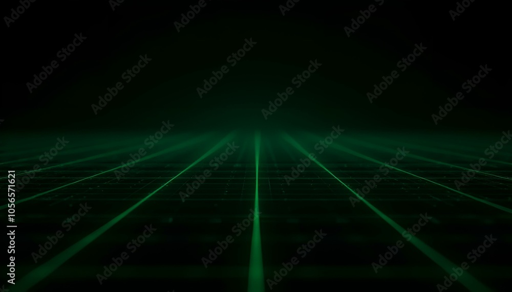 Pitch black background with glowing green grid lines for futuristic and tech-inspired designs Pitch black background with glowing green grid lines for futuristic and tech-inspired designs