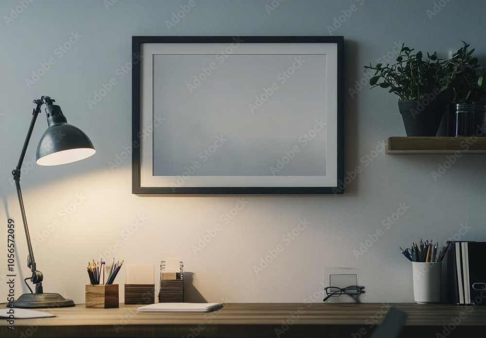 Desk with Picture Frame. Desk with Picture Frame.