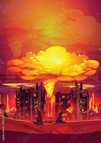 "Explore a detailed vector design capturing the essence of World War history. Featuring iconic symbols, military elements, and evocative imagery, this design reflects the intensity and scale of wartim