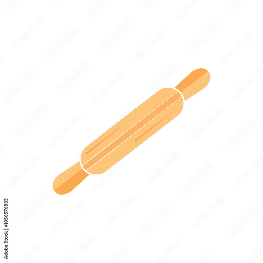 rolling pin icon illustartion flat rolling pin icon illustartion flat