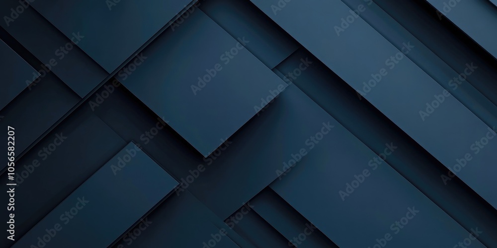 Abstract Geometric Shapes in Deep Blue Abstract Geometric Shapes in Deep Blue