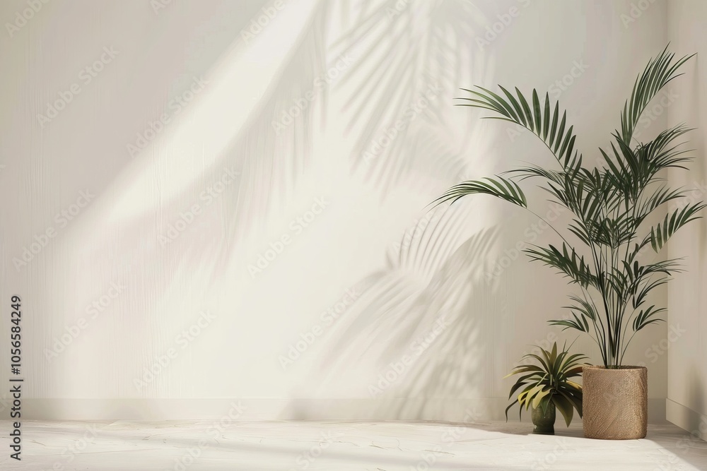 Copy space around stylish plant decoration Copy space around stylish plant decoration