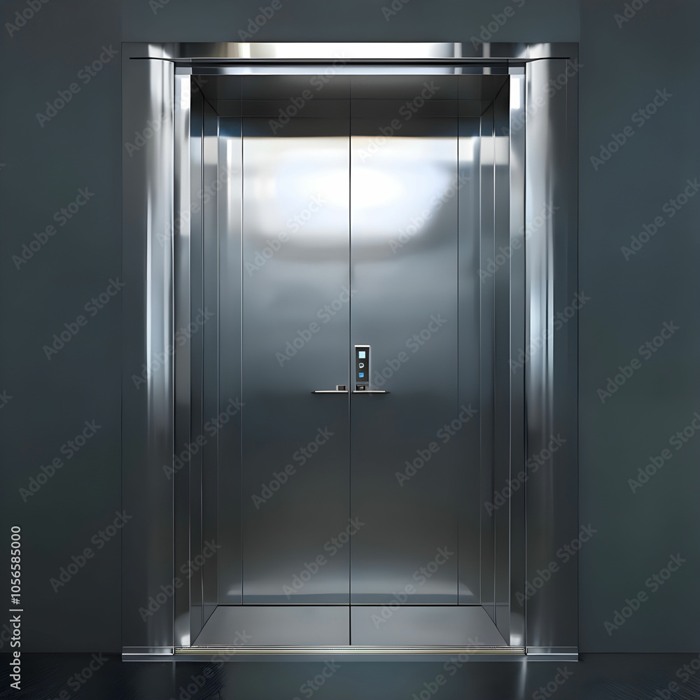 contemporary closed door modern elevator generative ai contemporary closed door modern elevator generative ai