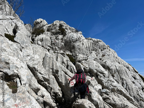 Mountaineering trails on Velebit and towards the top of Tulove grede, Jesenice (Velebit Nature Park, Croatia) - Bergsteigerwege auf dem Velebit und zum Gipfel des Tulove grede (Naturpark Velebit) photo