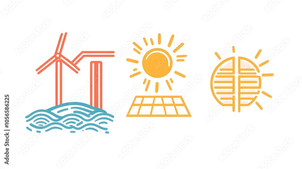 Fototapeta premium Renewable Energy Solutions for Sustainable Ecology and Efficient Power