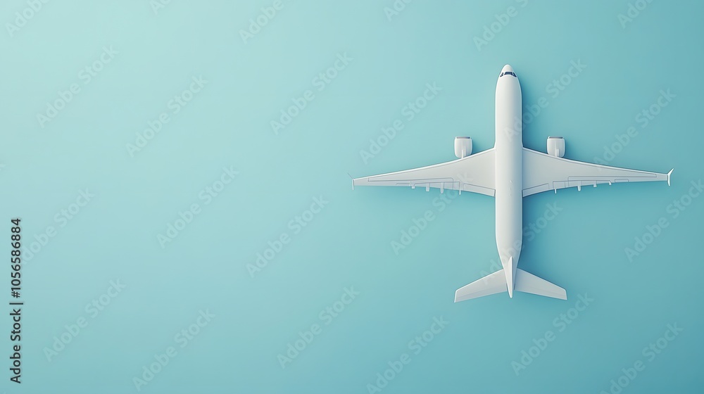 Flat lay design of travel concept with plane on blue background with copy space. Flat lay design of travel concept with plane on blue background with copy space.