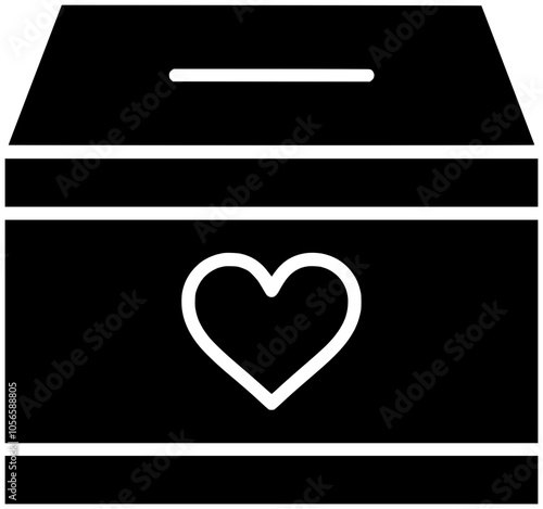 volunteer illustration charity silhouette help logo care icon hand outline donate box donation community giving food give support love shape for vector graphic background