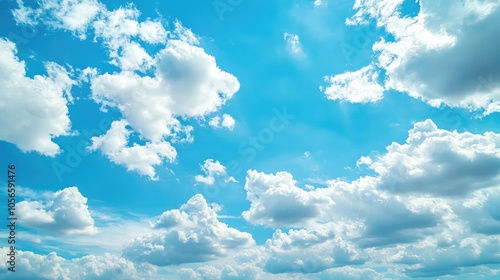 Soft White Clouds Against Blue Sky Background And Empty Space For Your Design Beautiful Of Nature