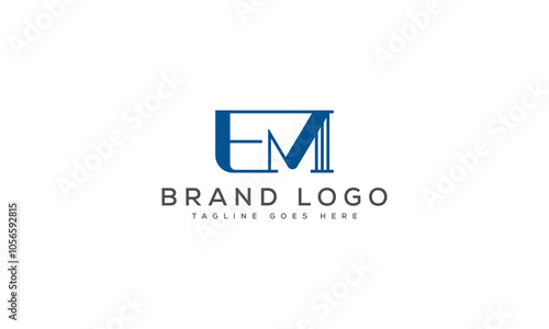 EM logo design vector template design for brand.