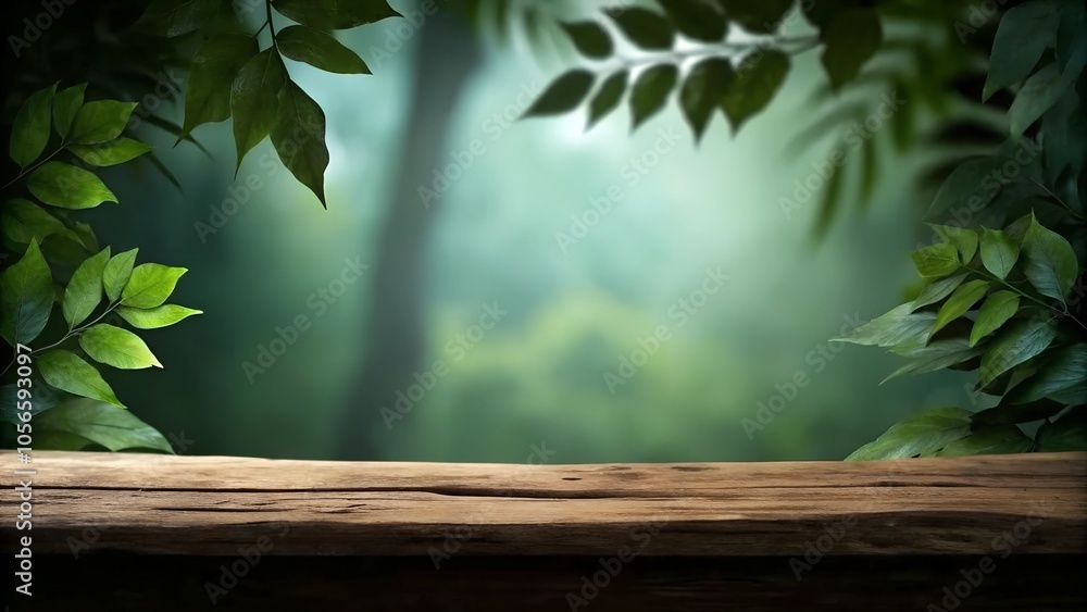 Wooden Platform with Grass Border Under Blue Sky - Text Space Available Wooden Platform with Grass Border Under Blue Sky - Text Space Available
