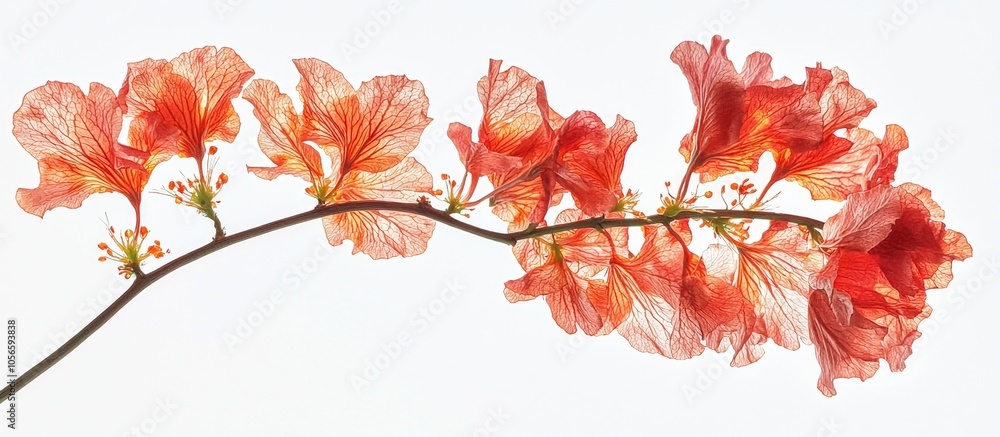 Delonix Regia Hook Raf On The White Blackground Delonix Regia Hook Raf On The White Blackground