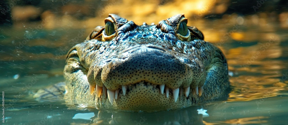 Fototapeta premium Crocodiles Are Predatory Animals Including Protected Animals