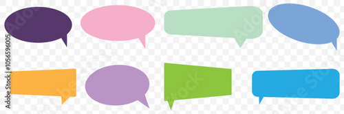 speech bubbles vector icon set. Set of comic speech bubbles. Cartoon vector illustration. EPS 10.
