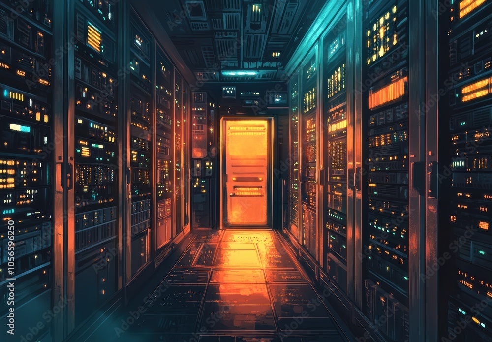 Server Room Glow. Server Room Glow.