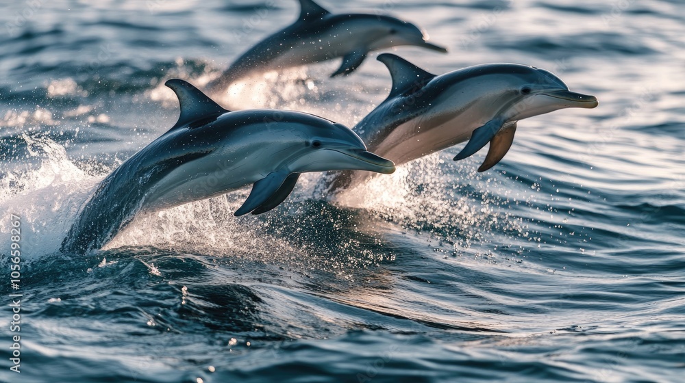 Dolphins jumping out of the water Dolphins jumping out of the water