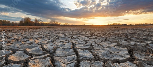 Field With Cracked Soil photo