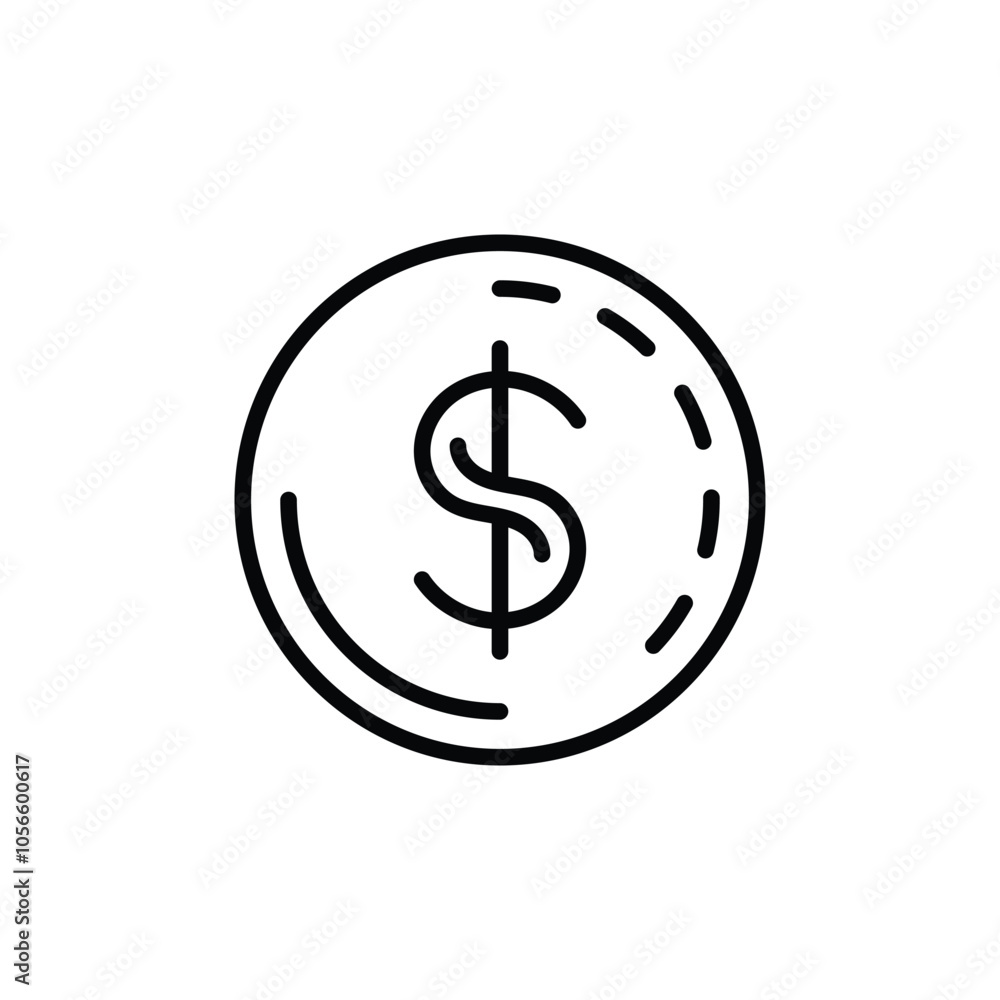 Dollar icon logo design template isolated illustration Dollar icon logo design template isolated illustration