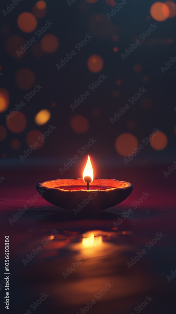 Simple Diwali theme featuring a lone diya and soft, subtle lighting. Simple Diwali theme featuring a lone diya and soft, subtle lighting.