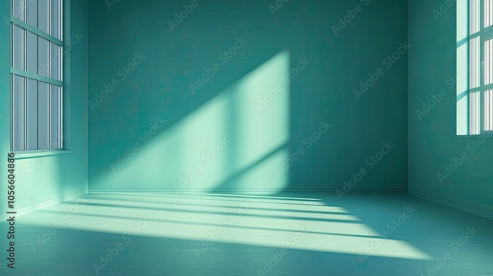 Bright Minimalist Room with Shadows and Light Bright Minimalist Room with Shadows and Light