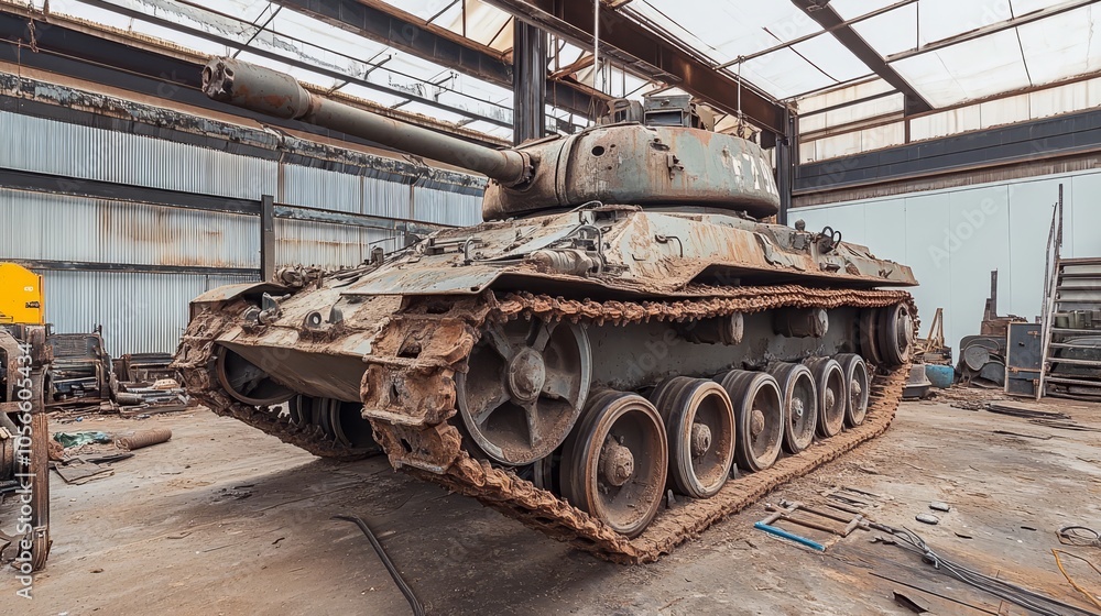 Fototapeta premium Inspiring restoration stories preserving vintage tanks for future generations and history
