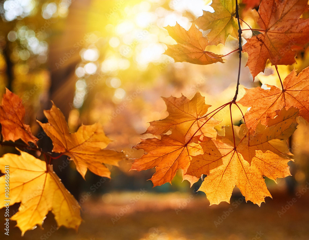 fall maple leaves in park, autumn natural background. fall maple leaves in park, autumn natural background.
