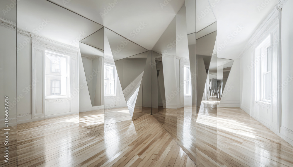 Fototapeta premium Minimalist and unique interior design in the house