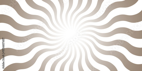 Sunburst Pattern. Brown and white sunburst background. Radial sunbeam background. Exploding star burst Japanese radius cartoon pattern abstract background.