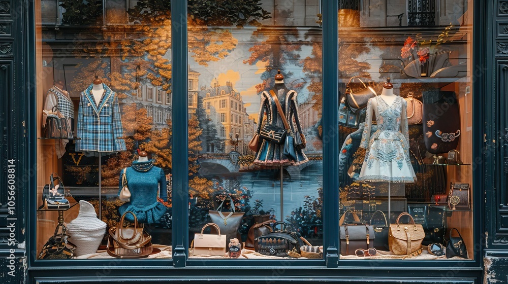 Fashionable Display in a Shop Window Fashionable Display in a Shop Window