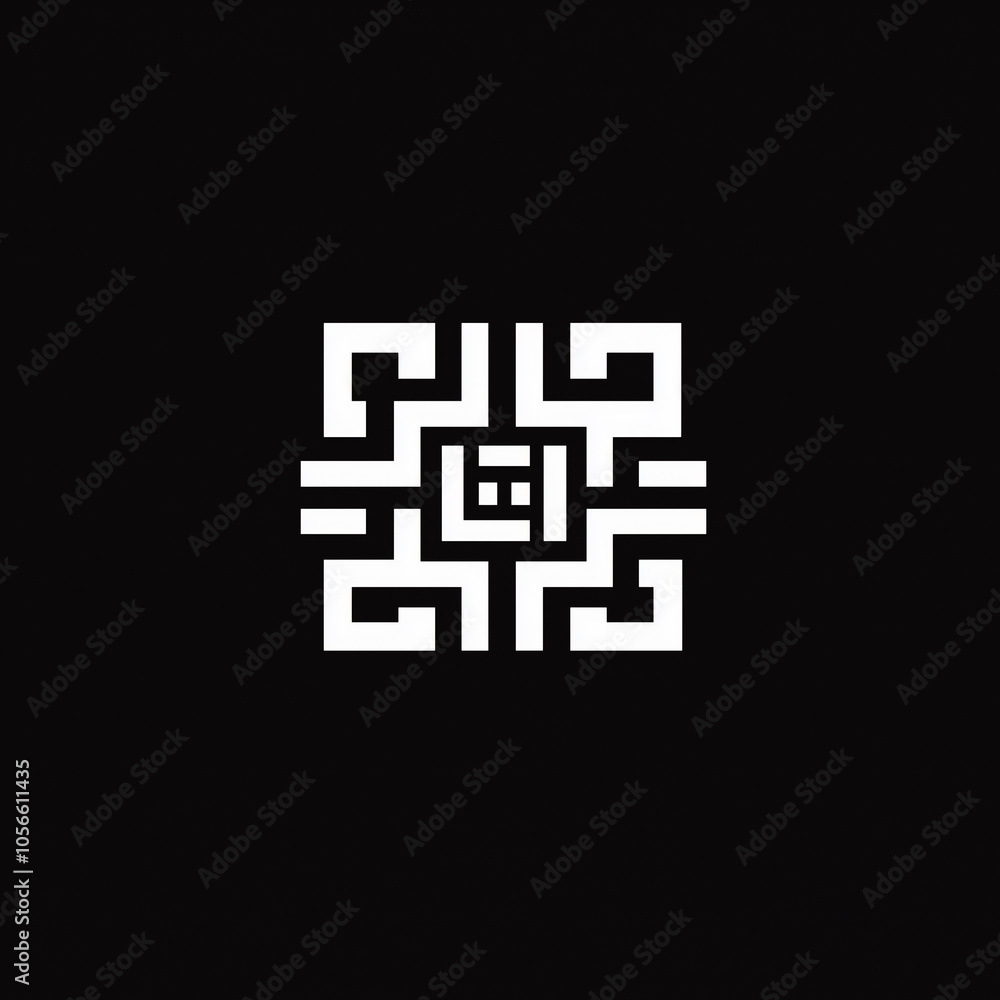 Abstract Geometric Pattern Black and White Square Design Abstract Geometric Pattern Black and White Square Design