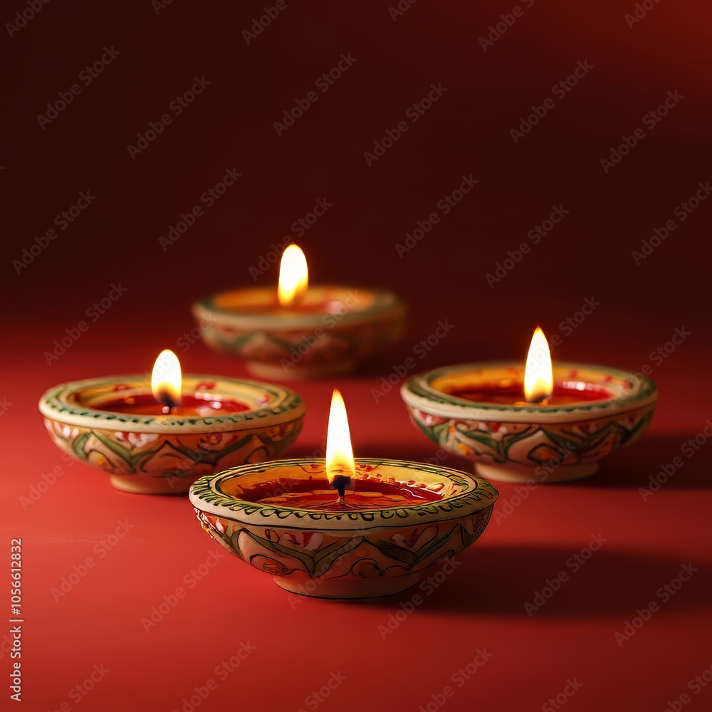 Diwali diyas and props with room for copy Diwali diyas and props with room for copy