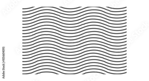 Horizontal wavy lines. Gray abstract pattern. Flat vector illustration isolated on white background.