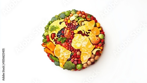 World food day concept with Globe and Various vegetables,world vegetable day,vegetable on the world,fresh different vegetable,vegan day,world food day,copy space. photo