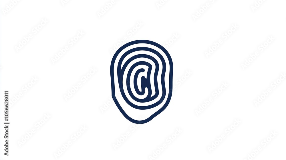 User identity verification icon, sleek and minimal for biometric applications. User identity verification icon, sleek and minimal for biometric applications.