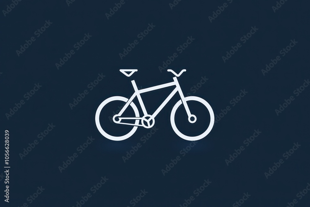 Minimalist bicycle icon for representation of outdoor cycling. Minimalist bicycle icon for representation of outdoor cycling.