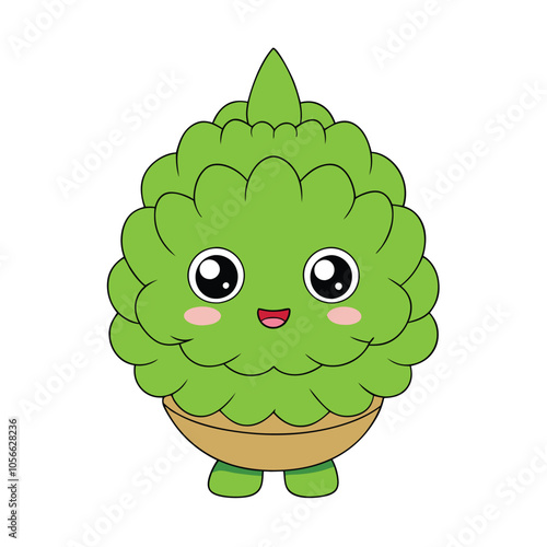 Minimalist topiary tree icon with a simple potted plant design, ideal for landscaping, garden themes, and eco branding. Perfect for eco-friendly and modern design projects.