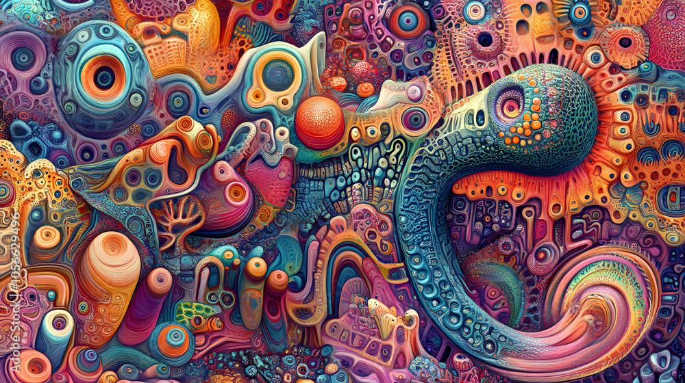 The joy of linguistic discovery: a visual representation of expanding horizons ai generated. Psychedelic Patterns. Illustration The joy of linguistic discovery: a visual representation of expanding horizons ai generated. Psychedelic Patterns. Illustration