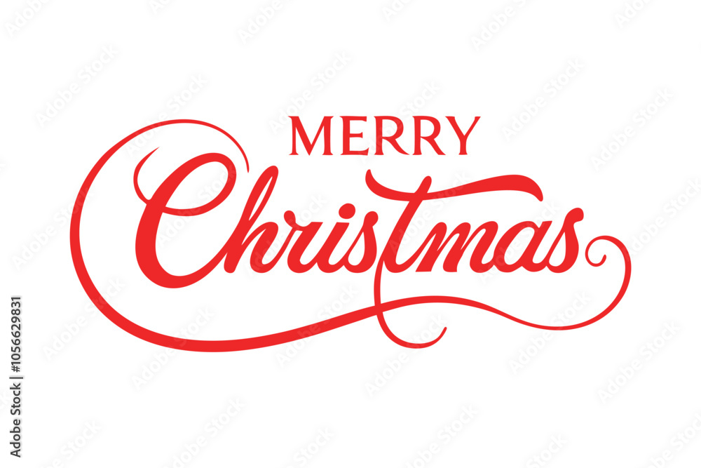 Fototapeta premium Merry Christmas Illustration – Festive Holiday Design for Cards, Decor, and Gifts