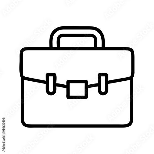 Briefcase icon in black outline style

