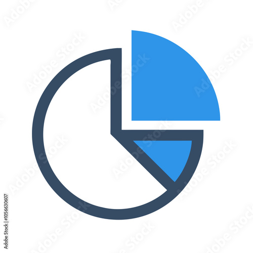 Pie chart icon with highlighted section