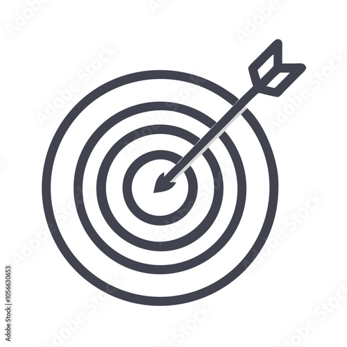 Target icon with arrow hitting the bullseye