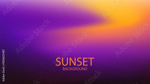 Orange line curve on purple. Colour gradient background. Vibrant colour style. Design for Template, Social Media, Trendy, Halloween theme, Brochure, Banner, greeting card. 