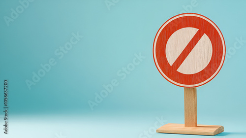 Template for a prohibition sign. photo