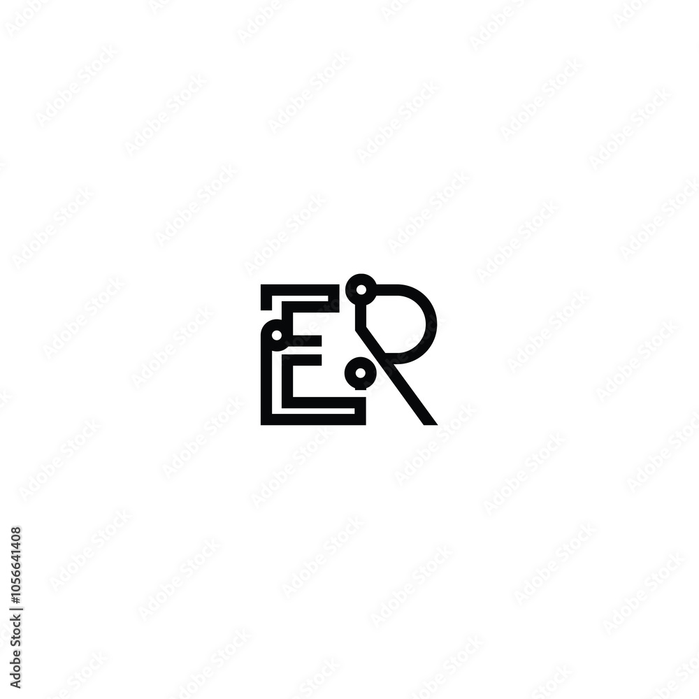 ER monogram logo design letter text name symbol monochrome logotype alphabet character simple logo ER monogram logo design letter text name symbol monochrome logotype alphabet character simple logo
