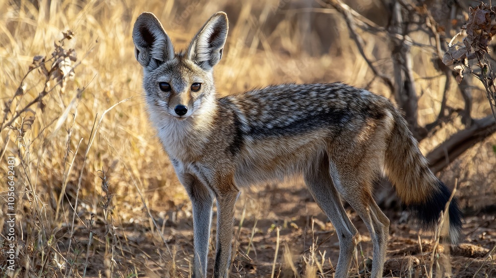 Black Backed Jackal Limpopo South Africa Black Backed Jackal Limpopo South Africa
