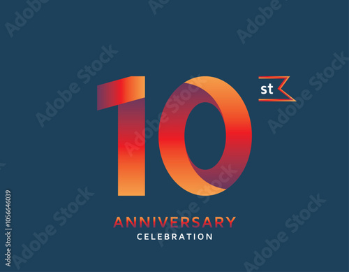10st anniversary colorful