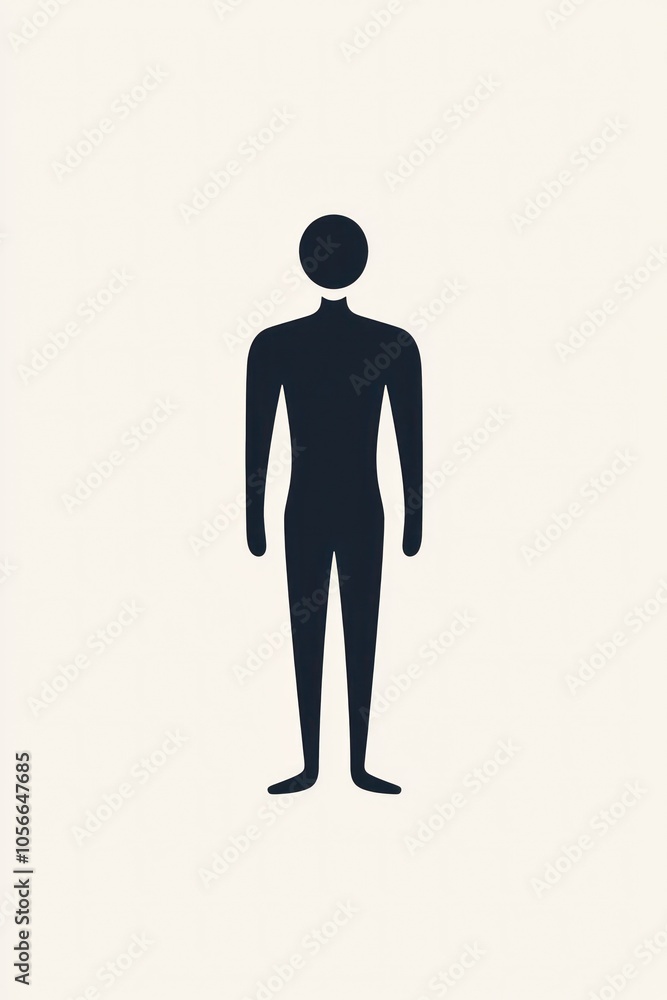Personal identity depicted in a minimalist glyph icon for human figures. Personal identity depicted in a minimalist glyph icon for human figures.