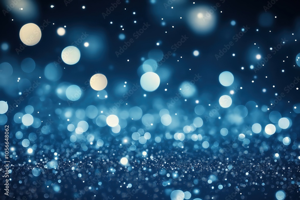 A cool-toned abstract background featuring defocused glittering lights in shades of blue and silver. A cool-toned abstract background featuring defocused glittering lights in shades of blue and silver.