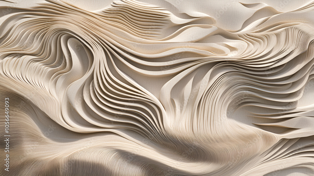 Flowing harmony of abstract lines Flowing harmony of abstract lines
